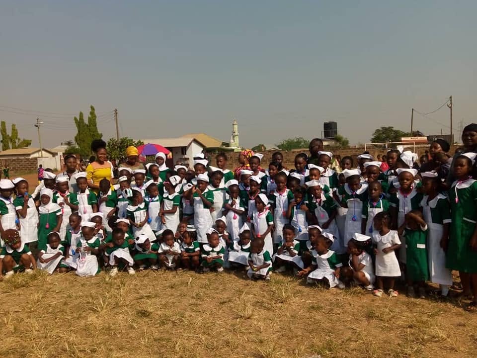 Winning Life Academy kindergarten pupils at their graduation ceremony